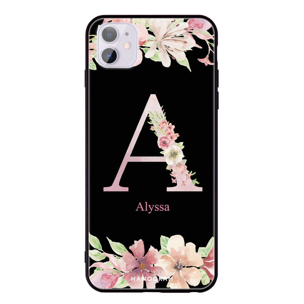 Monogram & Floral iPhone 11 Glass Case