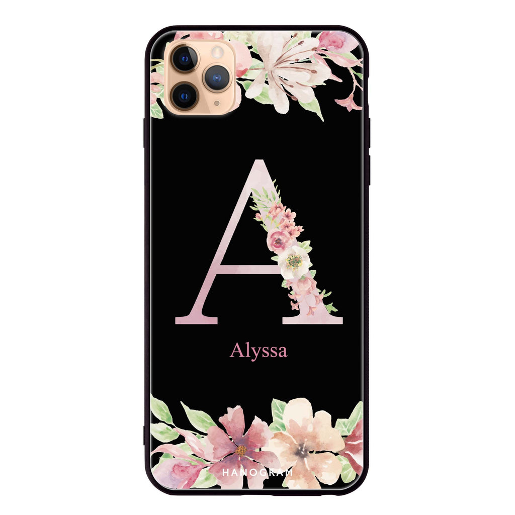Monogram & Floral iPhone 11 Pro Max Glass Case