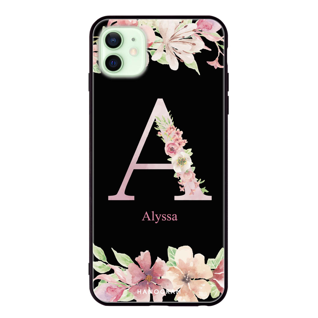 Monogram & Floral iPhone 12 Glass Case
