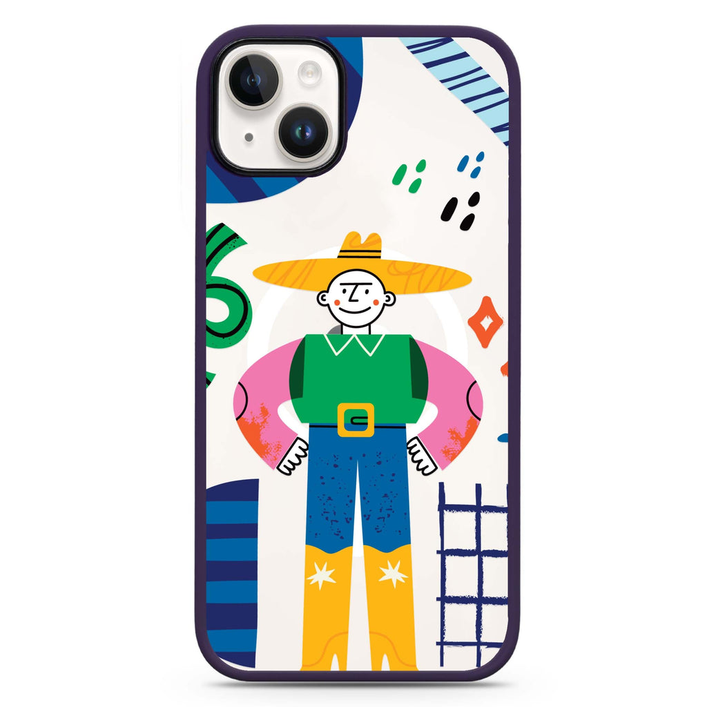 Abstract People iPhone 14 Plus MagSafe Compatible Impact Guard Bumper Case