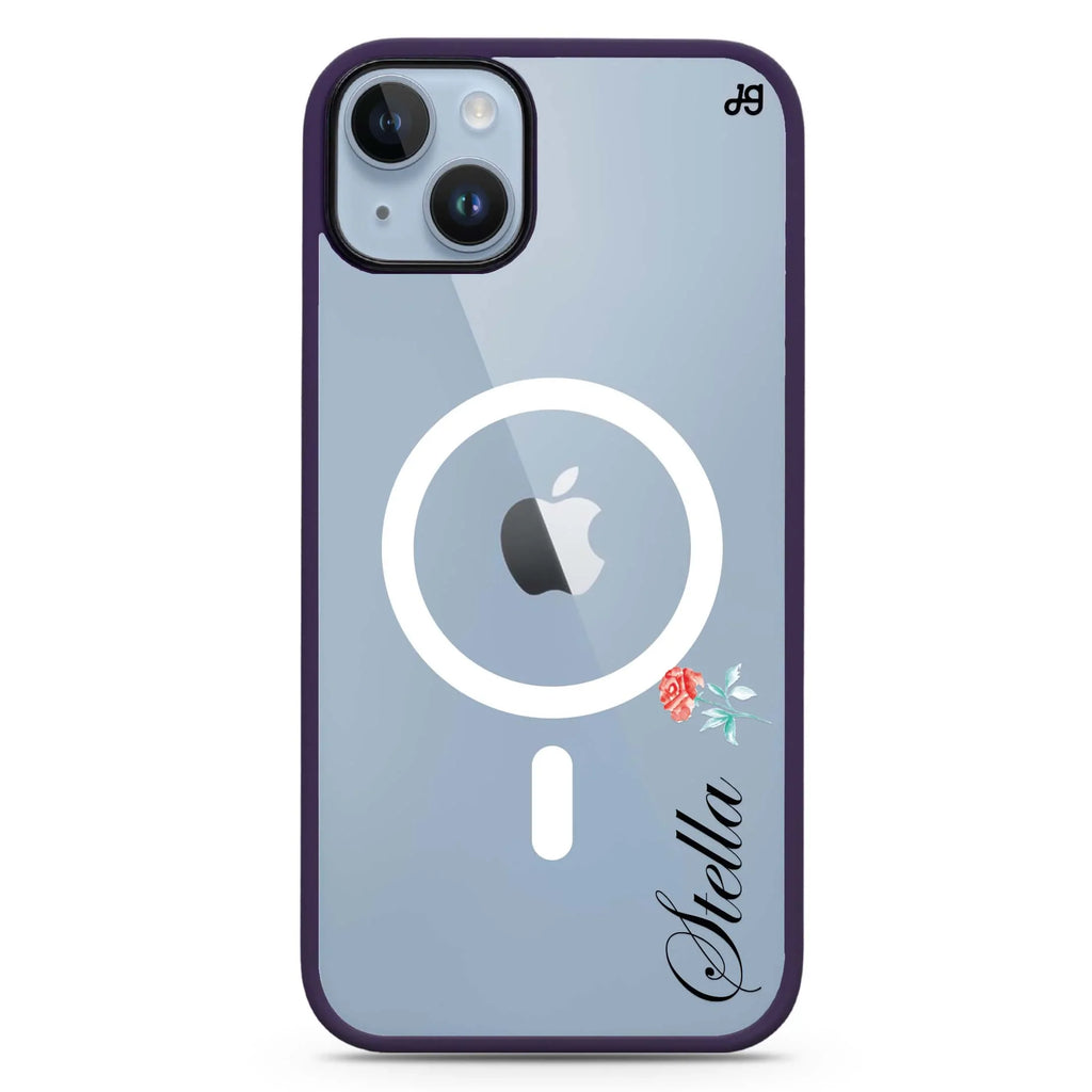 Little Flower II iPhone 14 Plus MagSafe Compatible Impact Guard Bumper Case