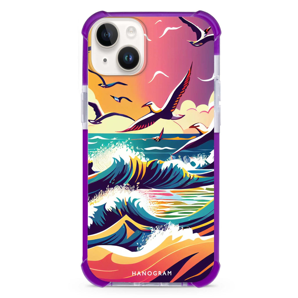 Waves & seagulls iPhone 13 Ultra Shockproof Case