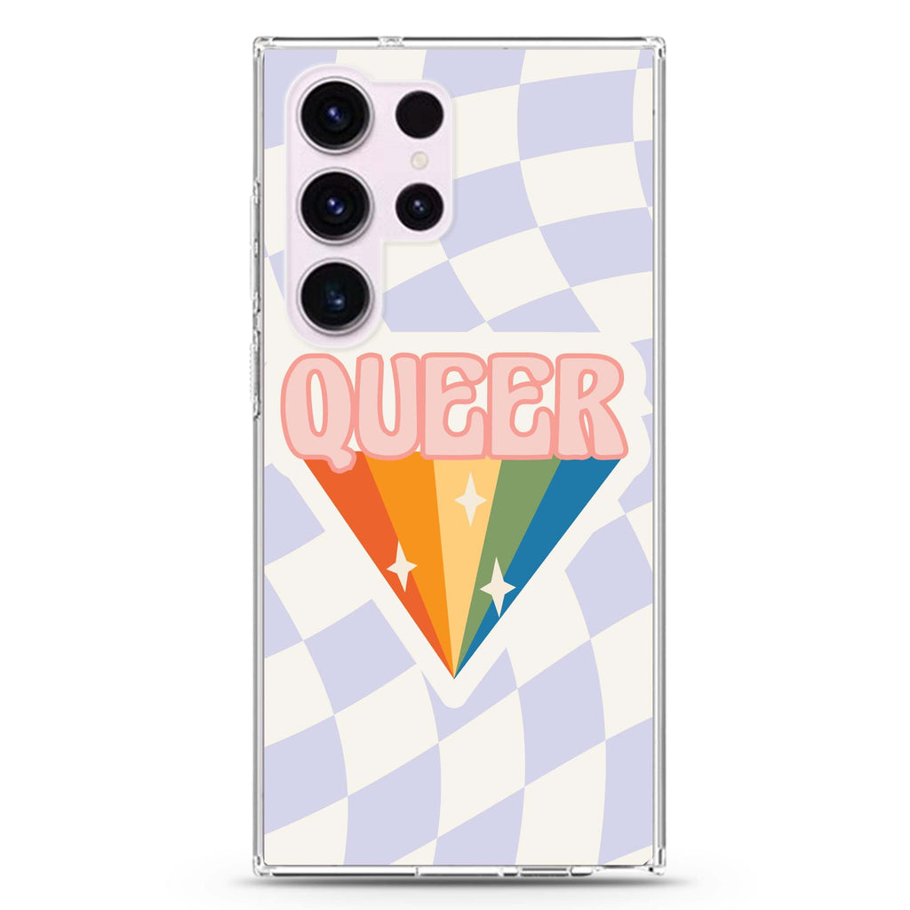 Queer Samsung Galaxy S26/S25/S24/S23/S22 Ultra ultra clear case, transparent design, main view