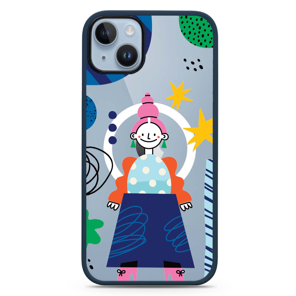 Abstract People iPhone 14 Plus MagSafe Compatible Impact Guard Bumper Case