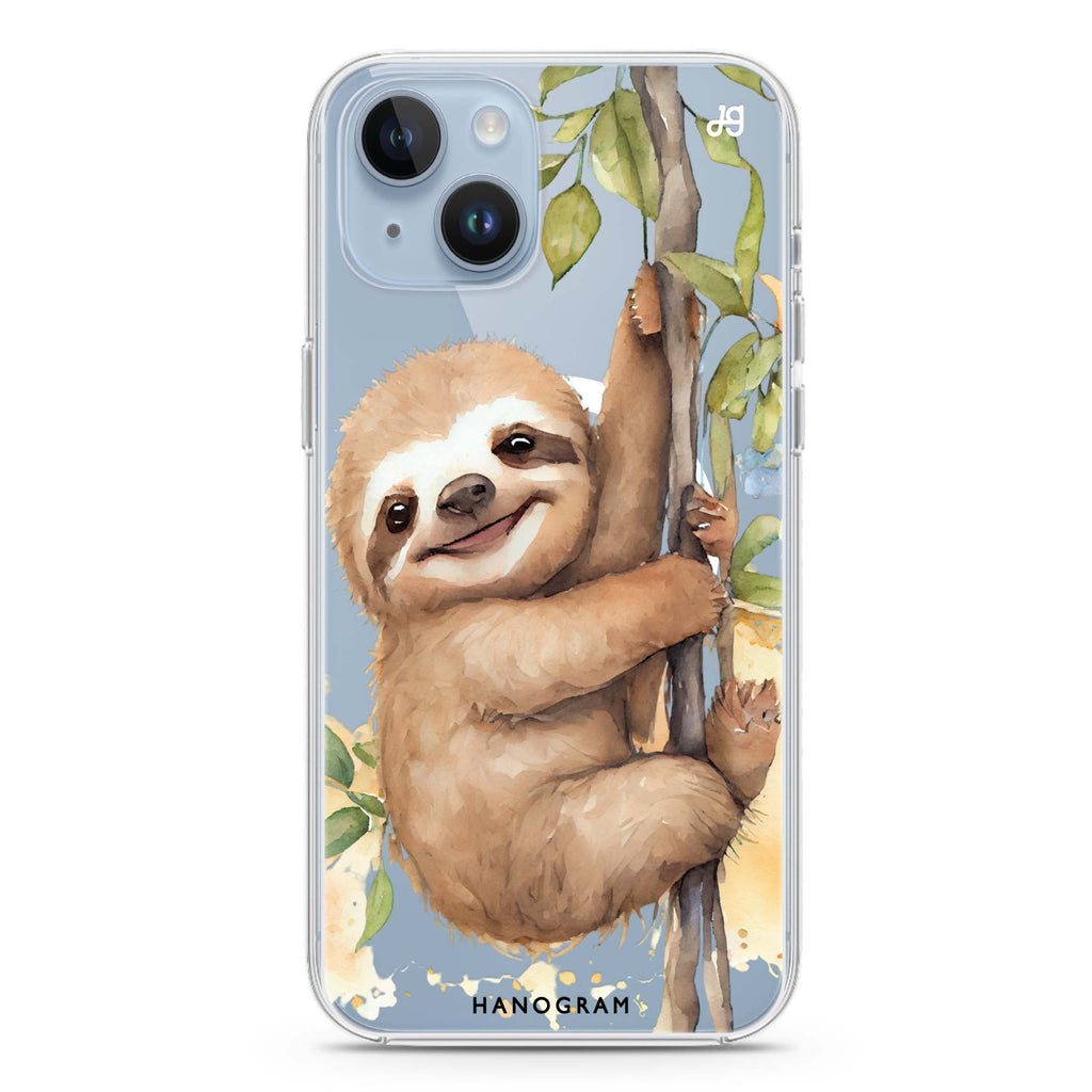 A Sloth iPhone 14 Plus MagSafe Compatible Ultra Clear Case