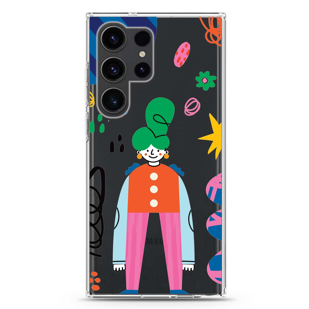 Abstract People #1 Samsung Galaxy S26/S25/S24/S23/S22 Ultra ultra clear case, transparent design, main view