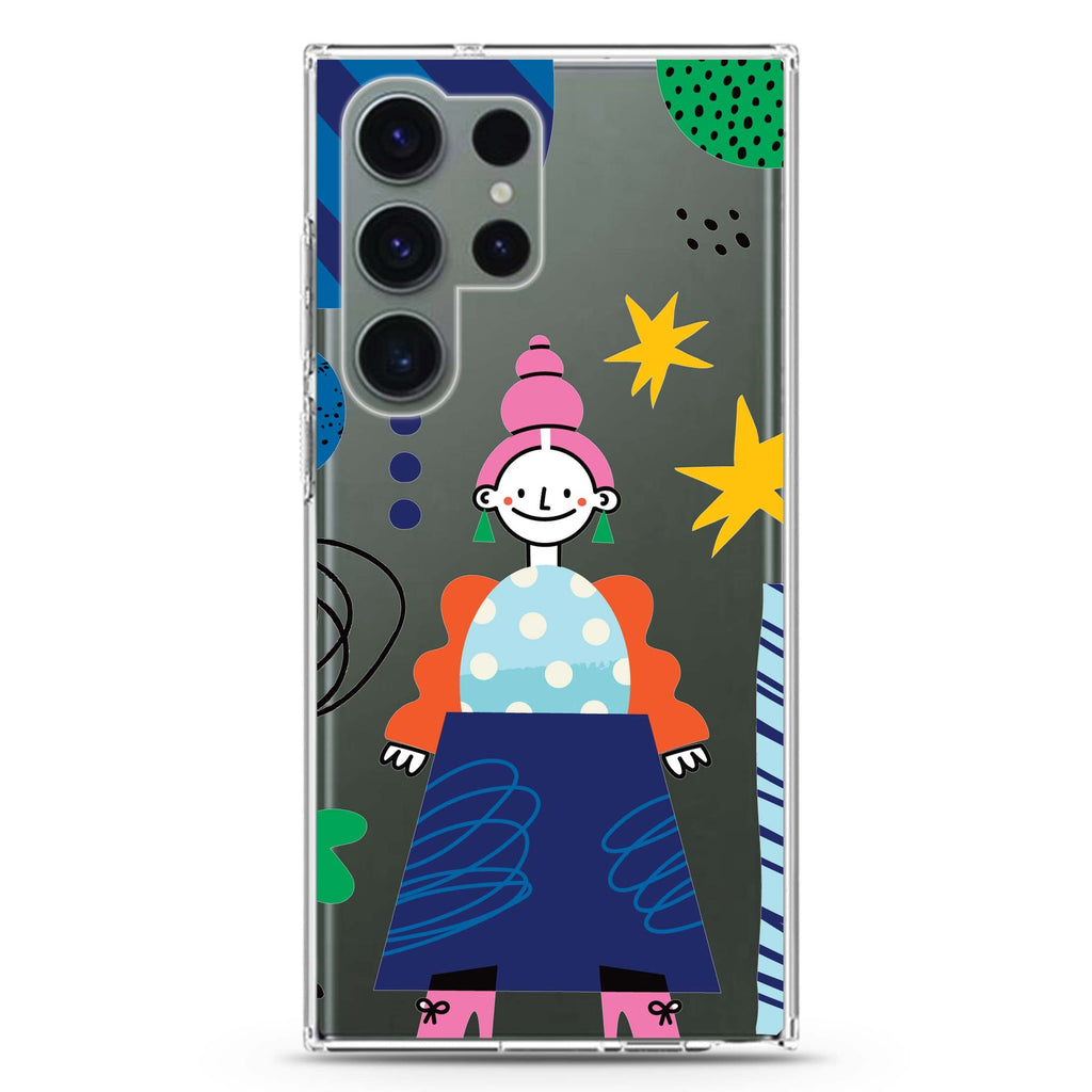 Abstract People #2 Samsung Galaxy S26/S25/S24/S23/S22 Ultra ultra clear case, transparent design, main view