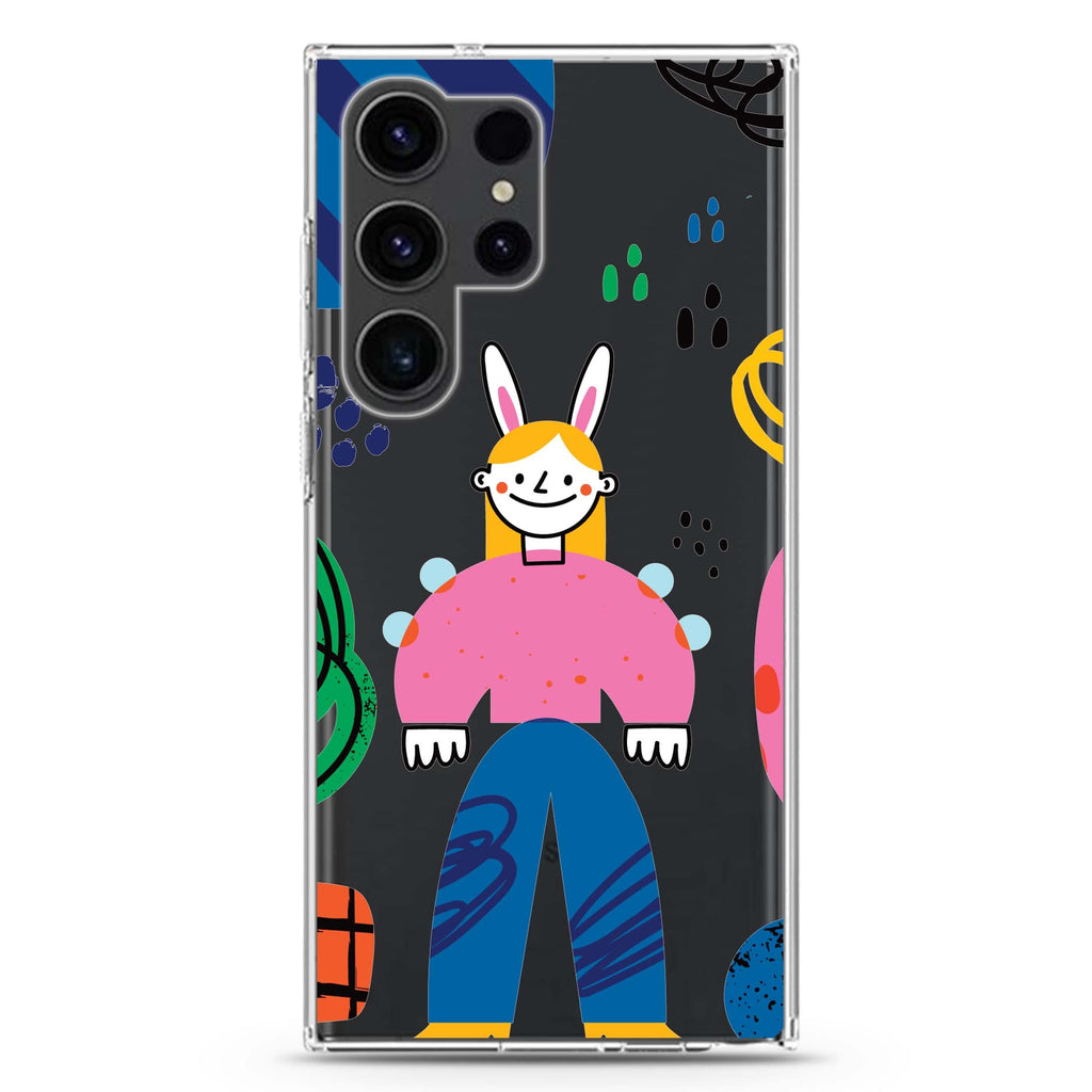 Abstract People #6 Samsung Galaxy S26/S25/S24/S23/S22 Ultra ultra clear case, transparent design, main view