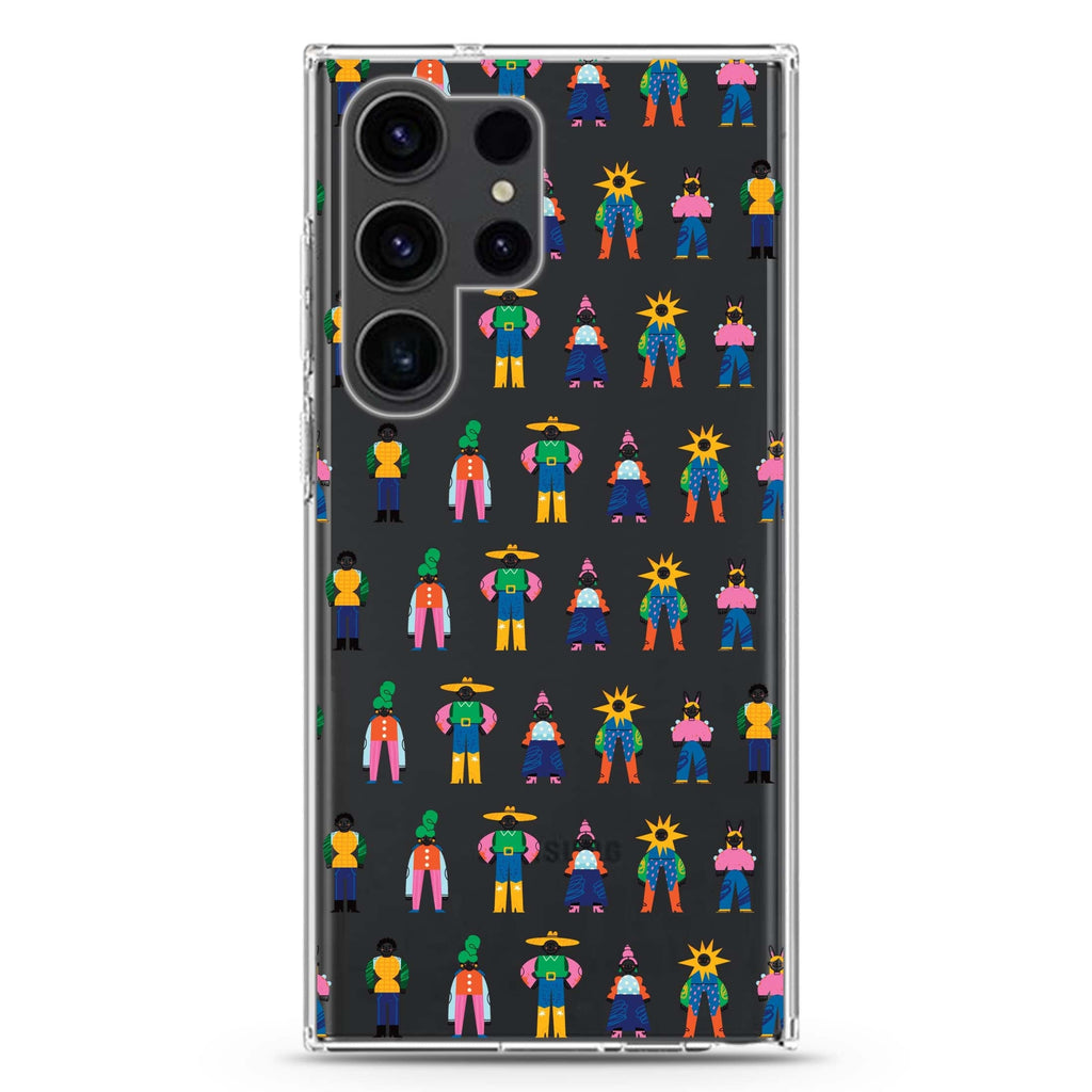 Abstract People Family Samsung Galaxy S26/S25/S24/S23/S22 Ultra ultra clear case, transparent design, main view