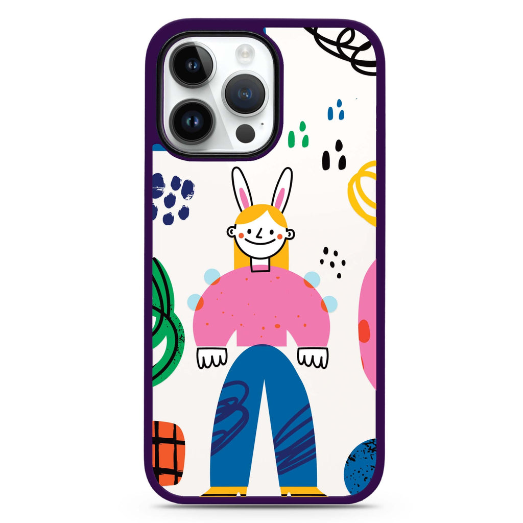 Abstract People Impact Guard Bumper Case