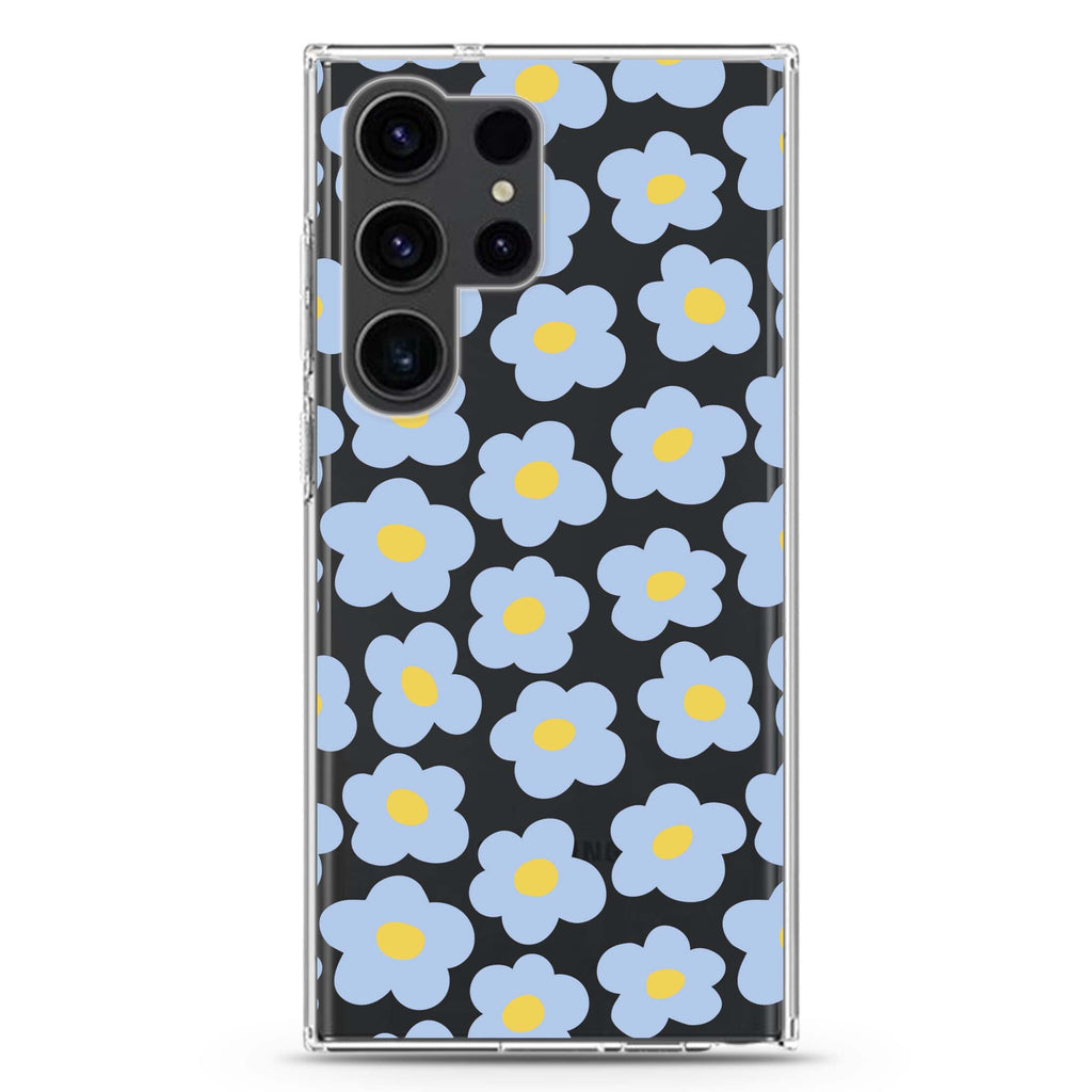 Flowers Pattern #1 Samsung Galaxy S26/S25/S24/S23/S22 Ultra ultra clear case, transparent design, main view