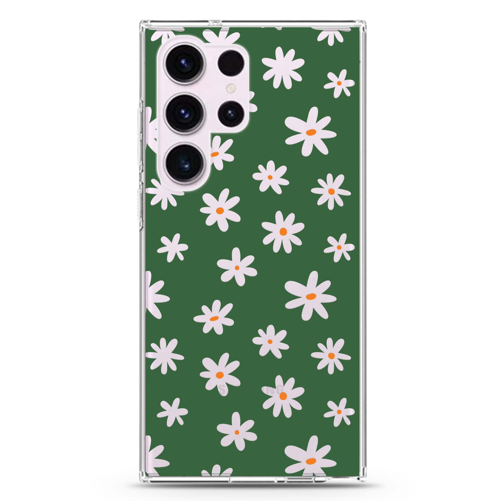 Flowers Pattern #2 Samsung Galaxy S26/S25/S24/S23/S22 Ultra ultra clear case, transparent design, main view