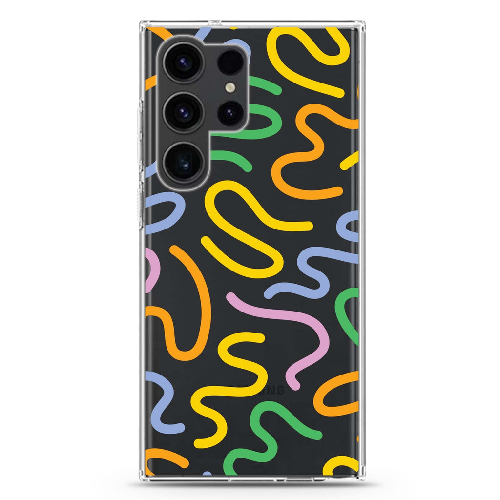 Abstract Doodles #1 Samsung Galaxy S26/S25/S24/S23/S22 Ultra ultra clear case, transparent design, main view