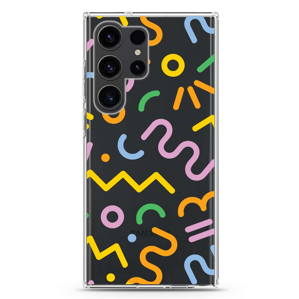 Abstract Doodles #4 Samsung Galaxy S26/S25/S24/S23/S22 Ultra ultra clear case, transparent design, main view