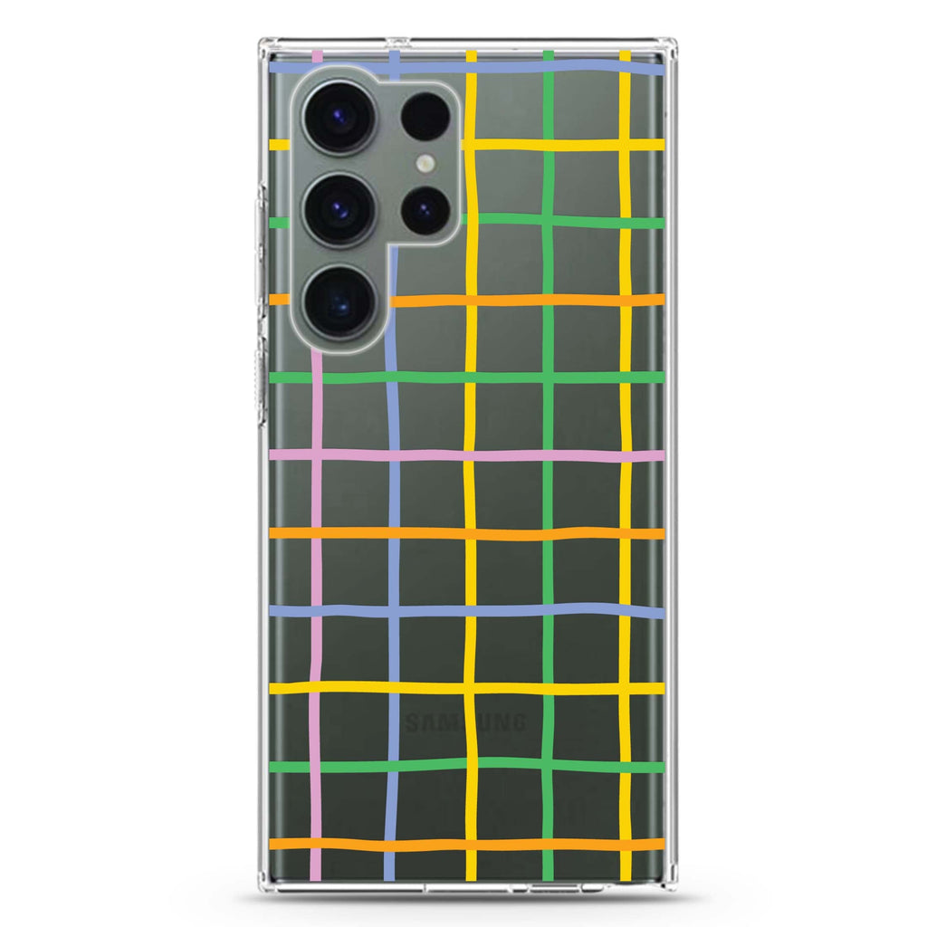 Abstract Doodles Pattern #2 Samsung Galaxy S26/S25/S24/S23/S22 Ultra ultra clear case, transparent design, main view