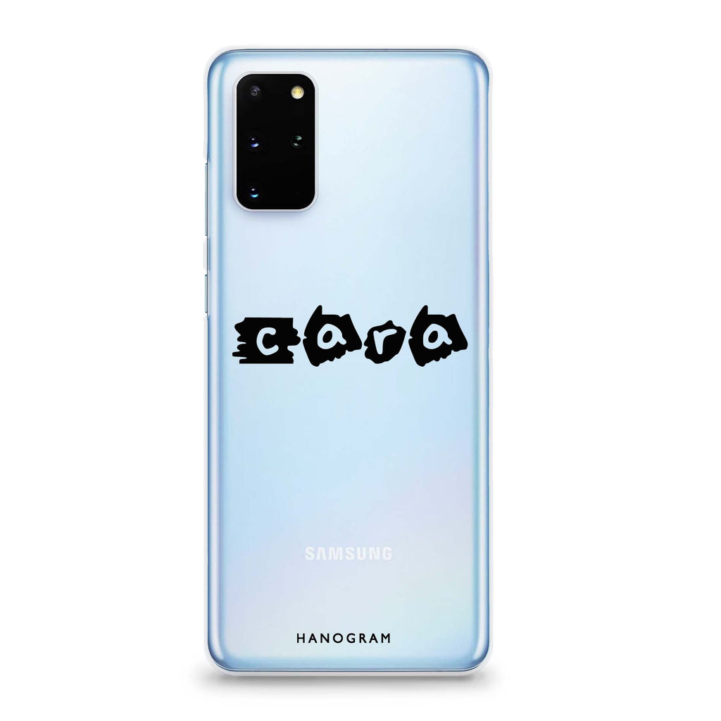 Sticker Custom Name Samsung S20 Soft Clear Case
