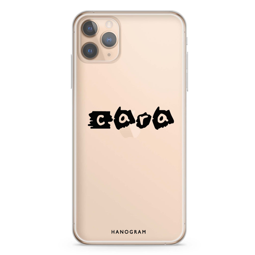 Sticker Custom Name iPhone 11 Pro Max Ultra Clear Case
