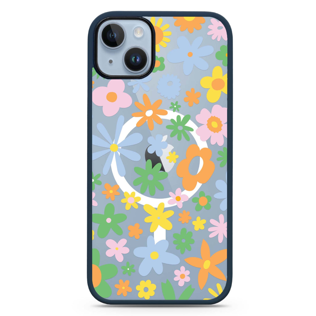 Flowers iPhone 14 Plus MagSafe Compatible Impact Guard Bumper Case