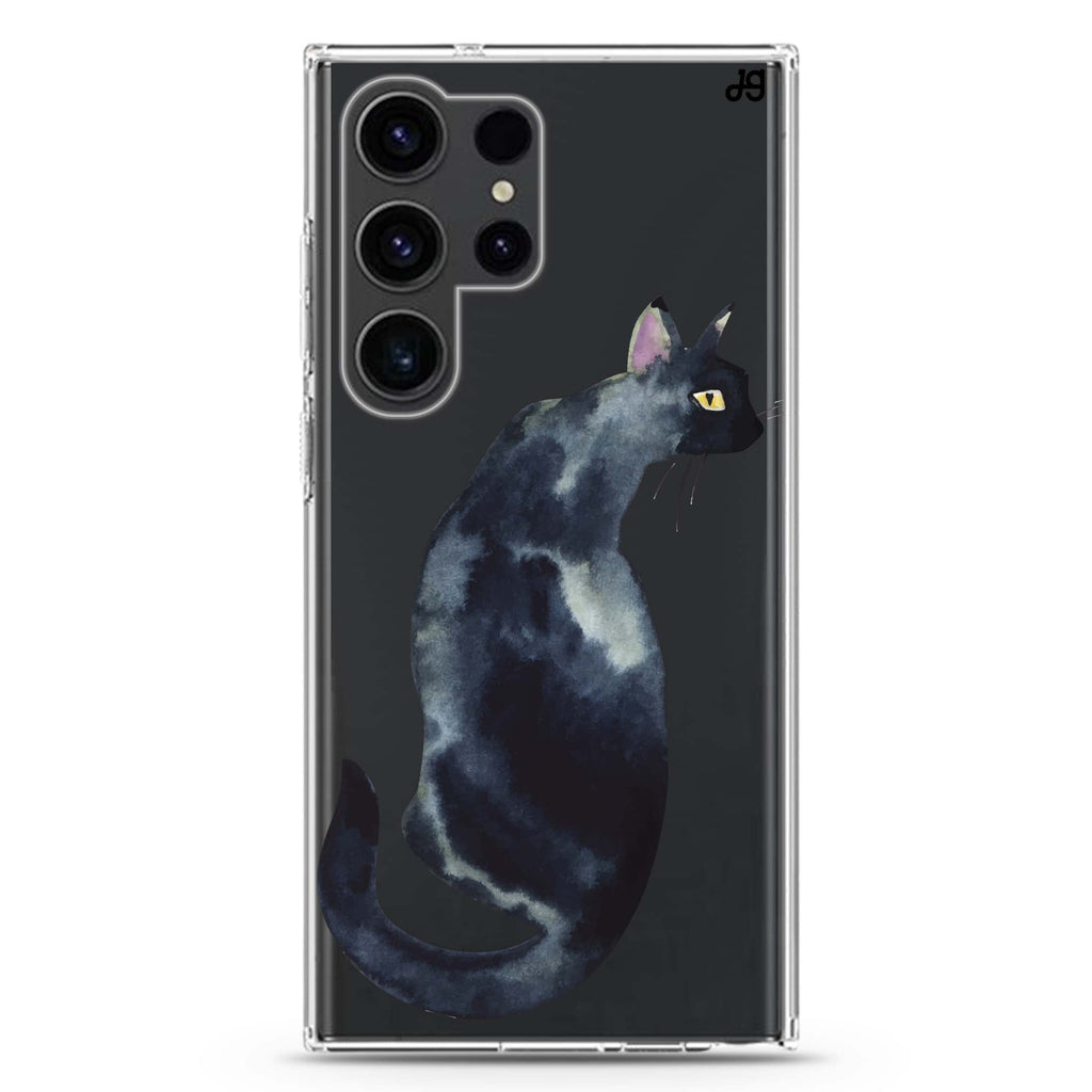 Watercolour Cat #6 Samsung Galaxy S26/S25/S24/S23/S22 Ultra ultra clear case, transparent design, main view