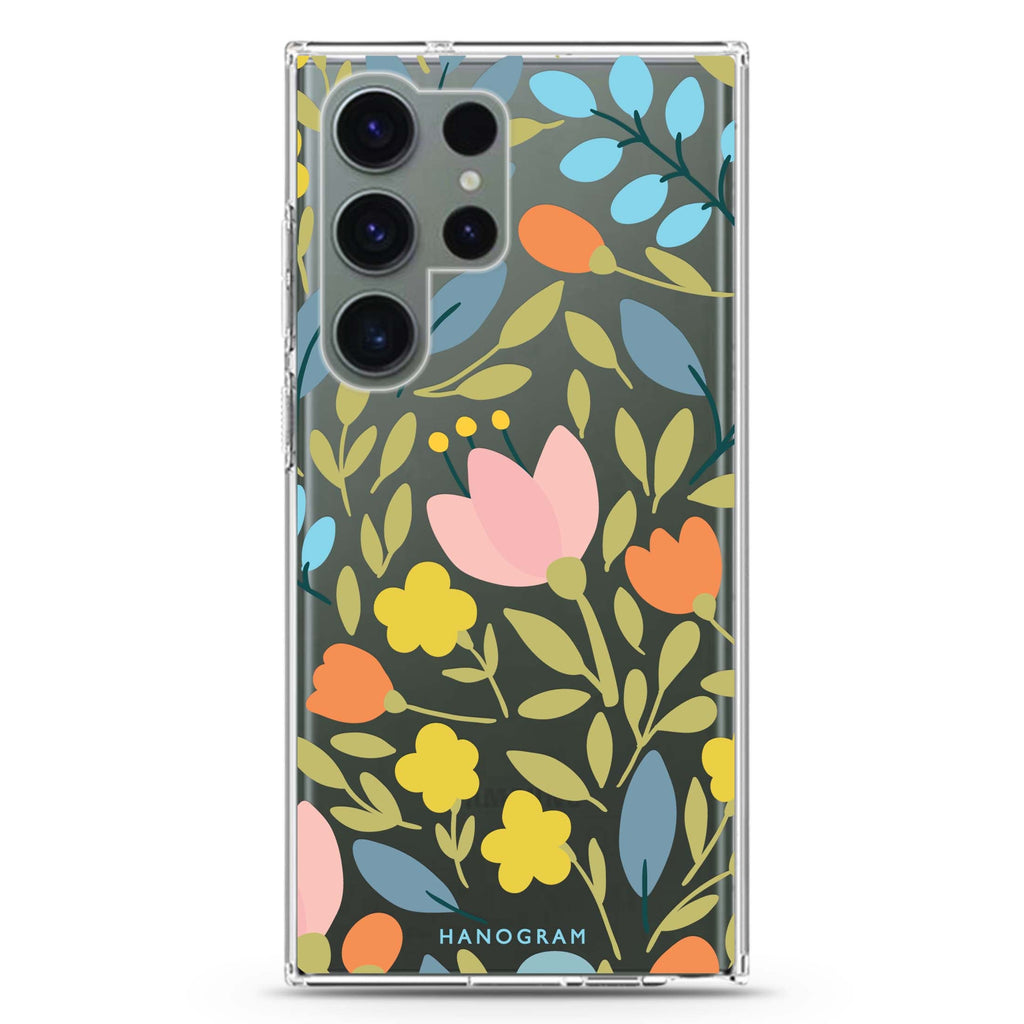 Floral #2 Samsung Galaxy S26/S25/S24/S23/S22 Ultra ultra clear case, transparent design, main view