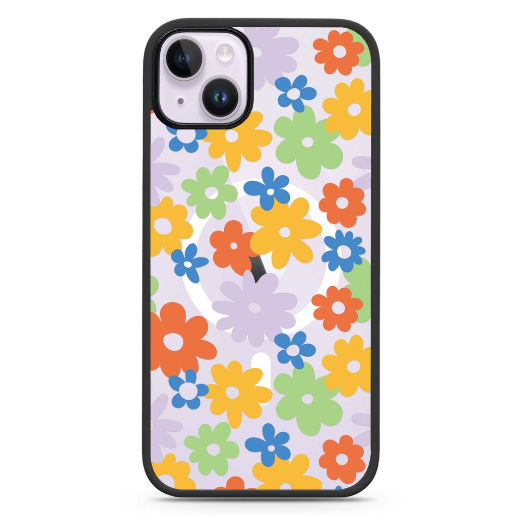 Flowers iPhone 14 Plus MagSafe Compatible Impact Guard Bumper Case