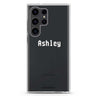 Pixel Custom Name personalized name Samsung Galaxy S26/S25/S24/S23/S22 Ultra ultra clear case, transparent design, main view