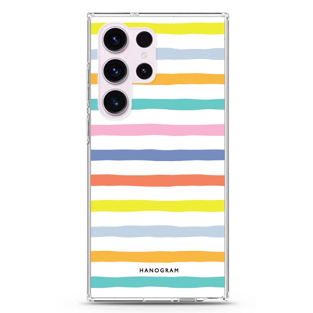 Colourful Line Samsung Galaxy S26/S25/S24/S23/S22 Ultra ultra clear case, transparent design, main view