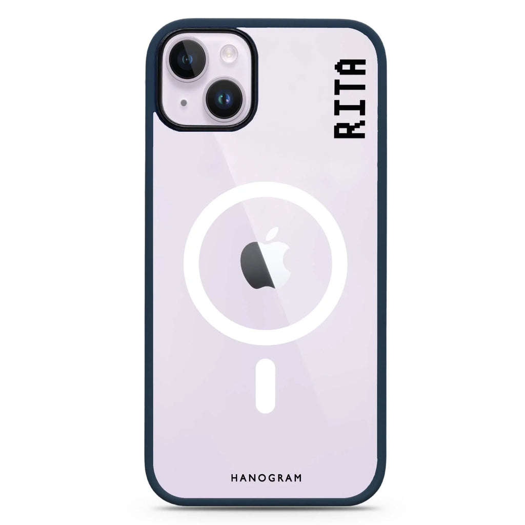 Pixel Custom Name II iPhone 14 Plus MagSafe Compatible Impact Guard Bumper Case