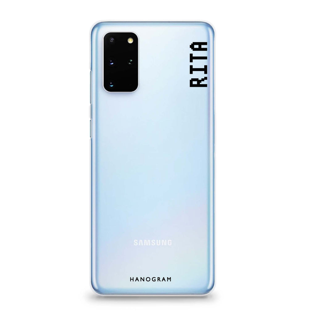 Pixel Custom Name II Samsung S20 Soft Clear Case