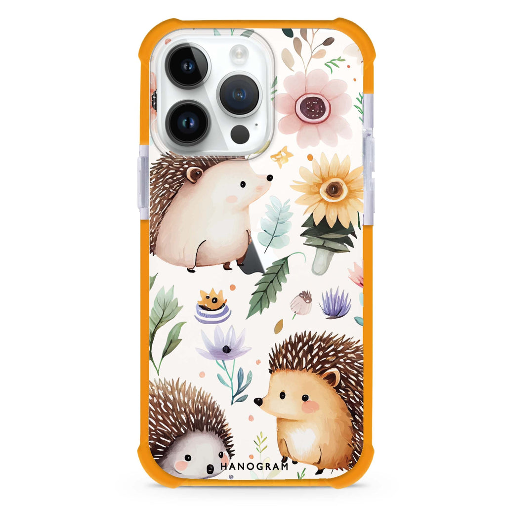Hedgehog & Floral iPhone 13 Pro Ultra Shockproof Case