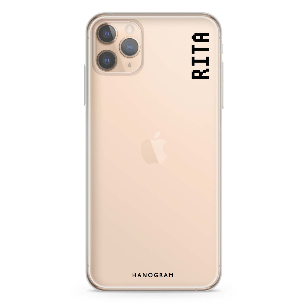Pixel Custom Name II iPhone 11 Pro Max Ultra Clear Case