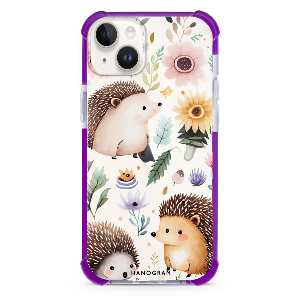Hedgehog & Floral iPhone 13 Ultra Shockproof Case