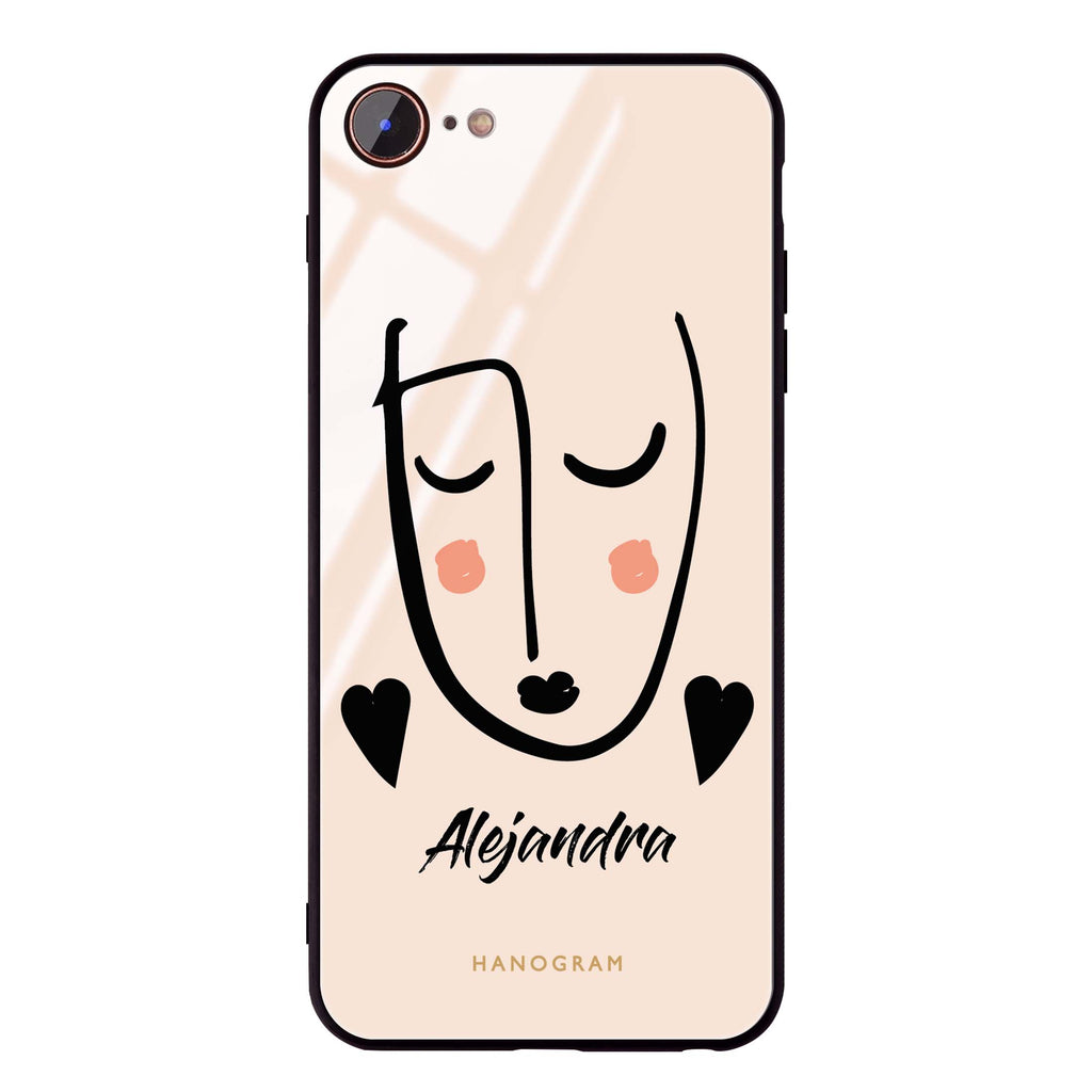 Lovely Face iPhone 7 Glass Case