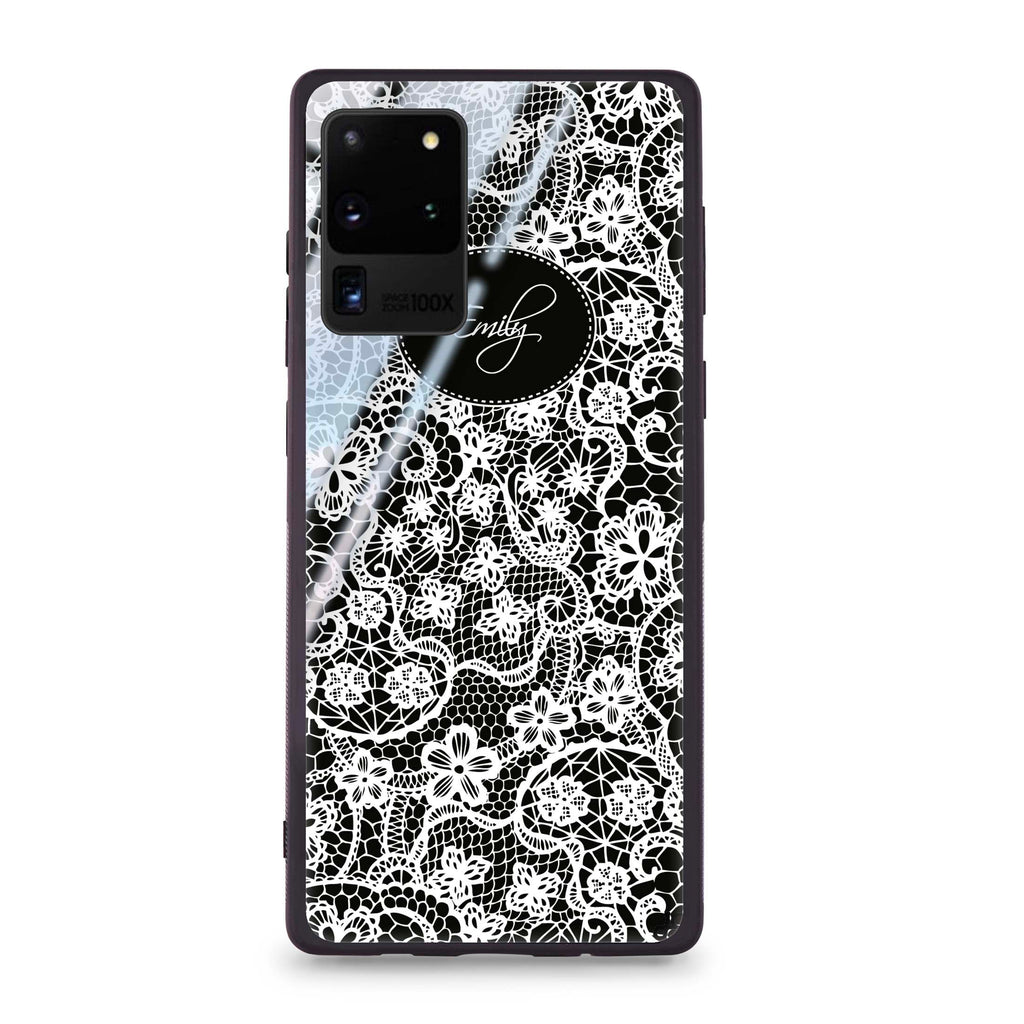 My Floral Lace Samsung Glass Case