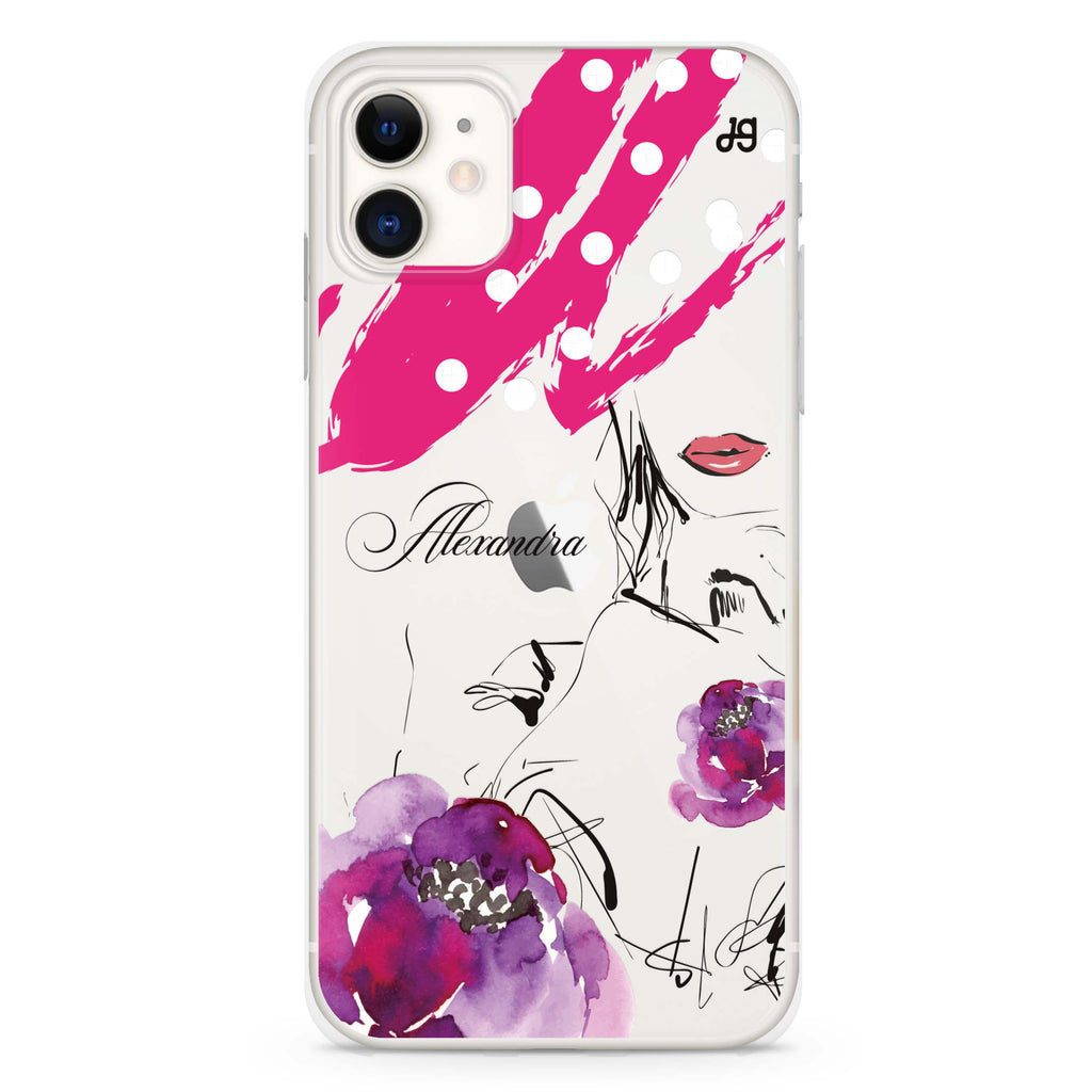 Floral Makeup iPhone 11 Ultra Clear Case
