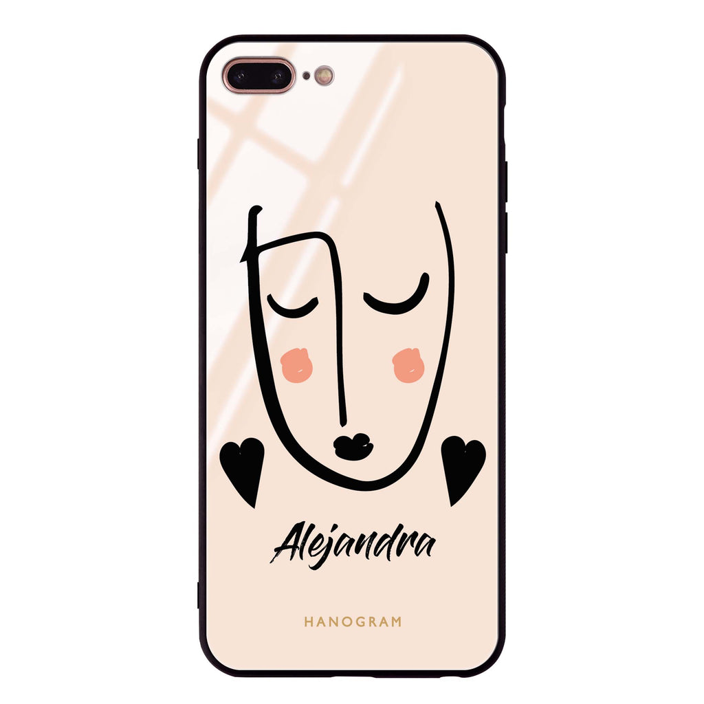 Lovely Face iPhone 8 Plus Glass Case