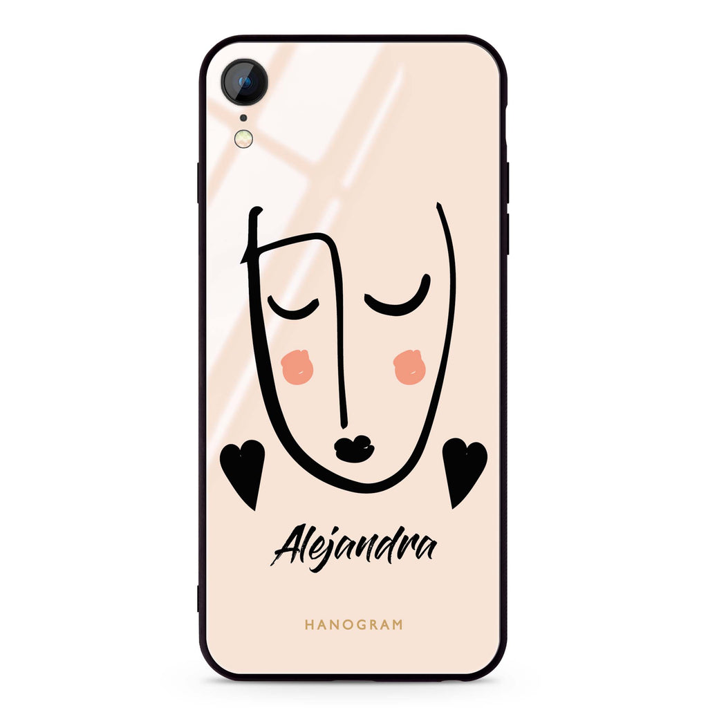 Lovely Face iPhone XR Glass Case