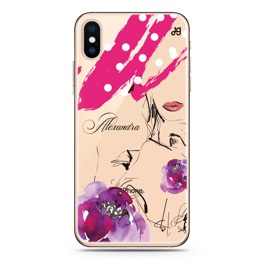 Floral Makeup iPhone XS Max Ultra Clear Case