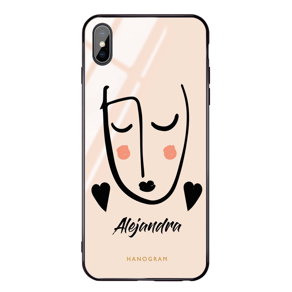 Lovely Face iPhone X Glass Case