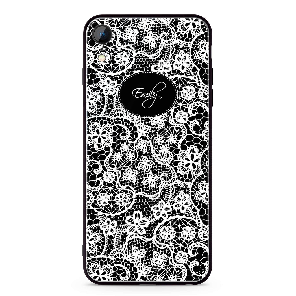 My Floral Lace iPhone XR Glass Case