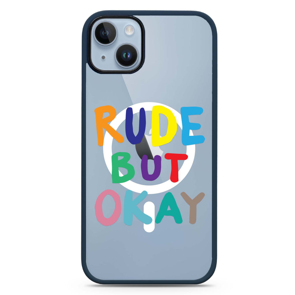 Rude but OKAY iPhone 14 Plus MagSafe Compatible Impact Guard Bumper Case