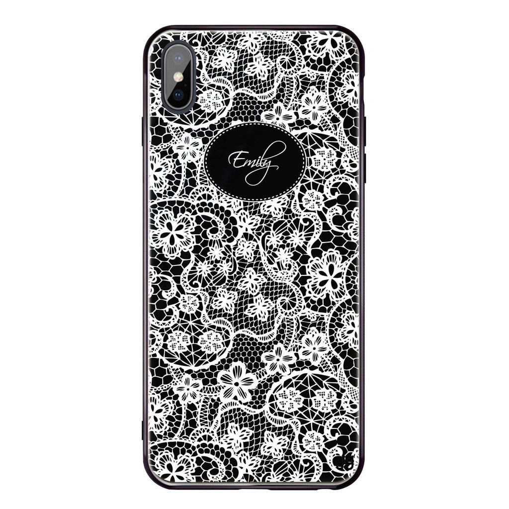 My Floral Lace iPhone XS Glass Case