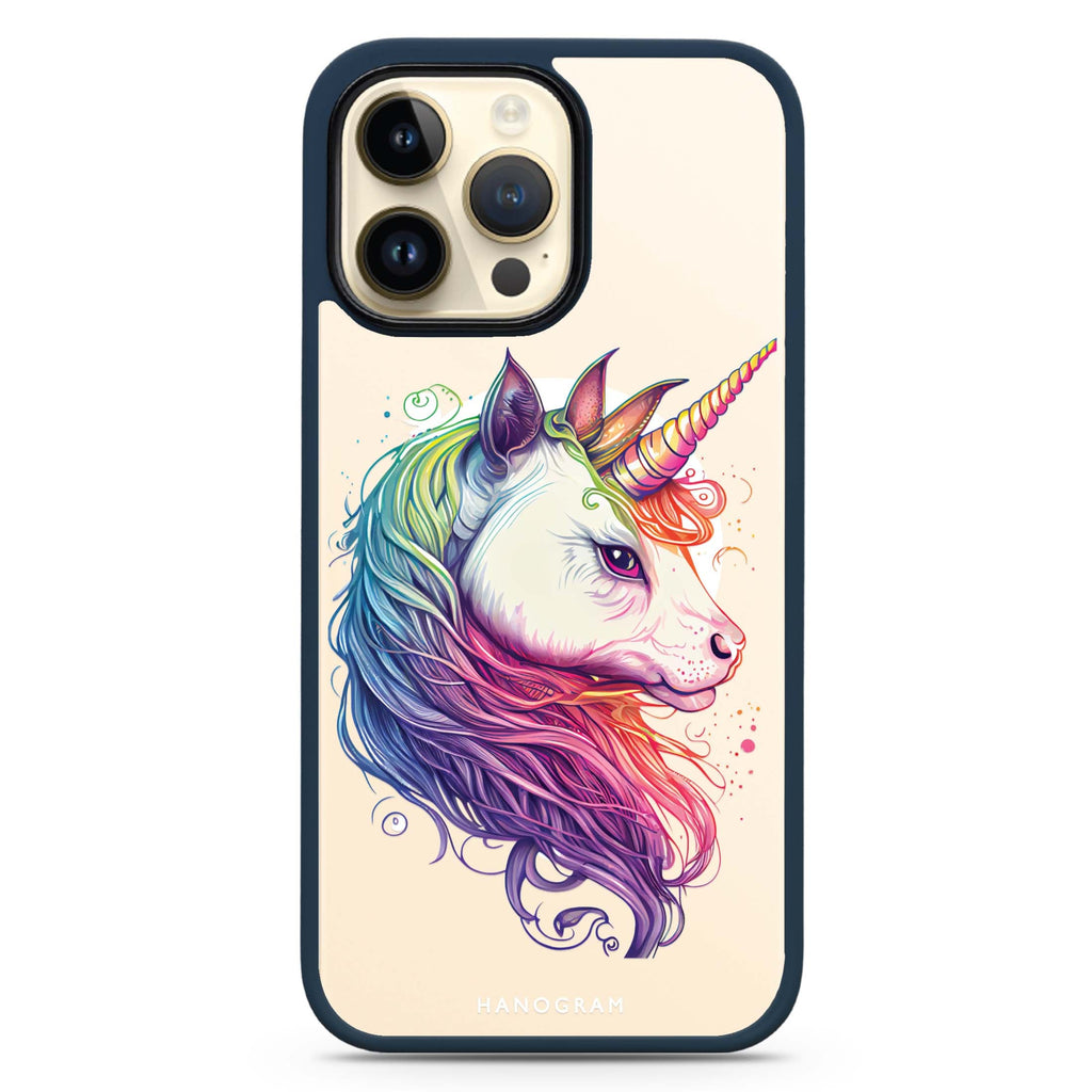 A unicorn MagSafe Compatible Impact Guard Bumper Case
