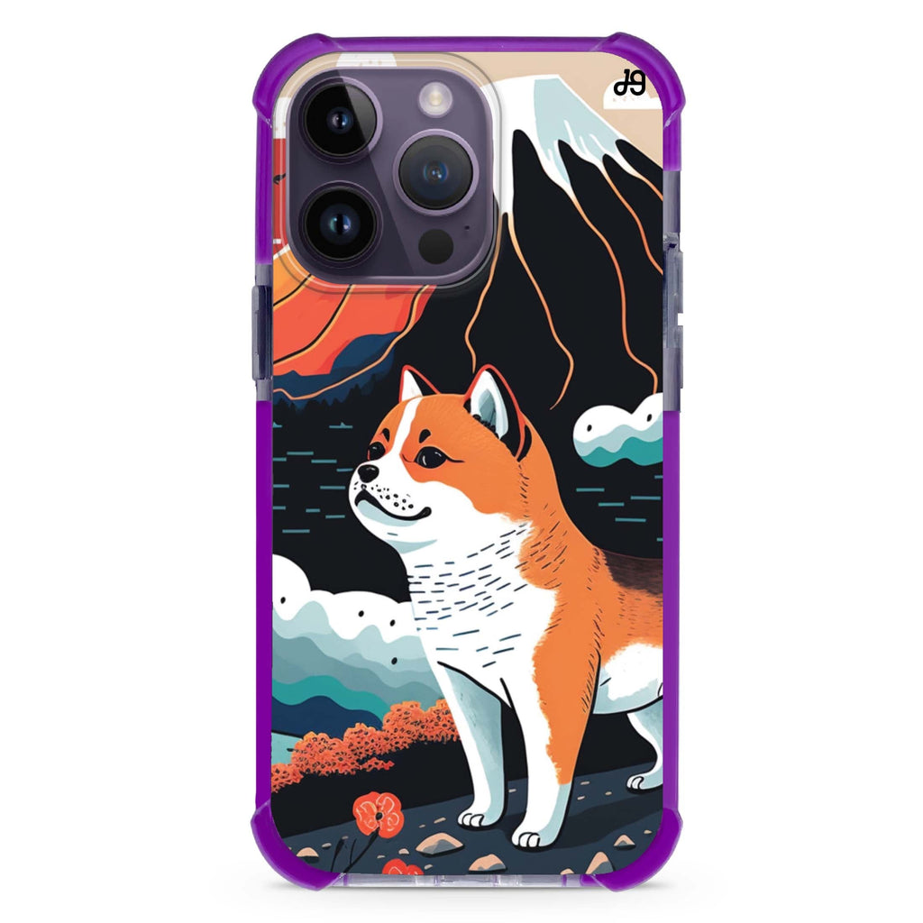 Shiba Inu with Fuji Mountain MagSafe Compatible Ultra Shockproof Case