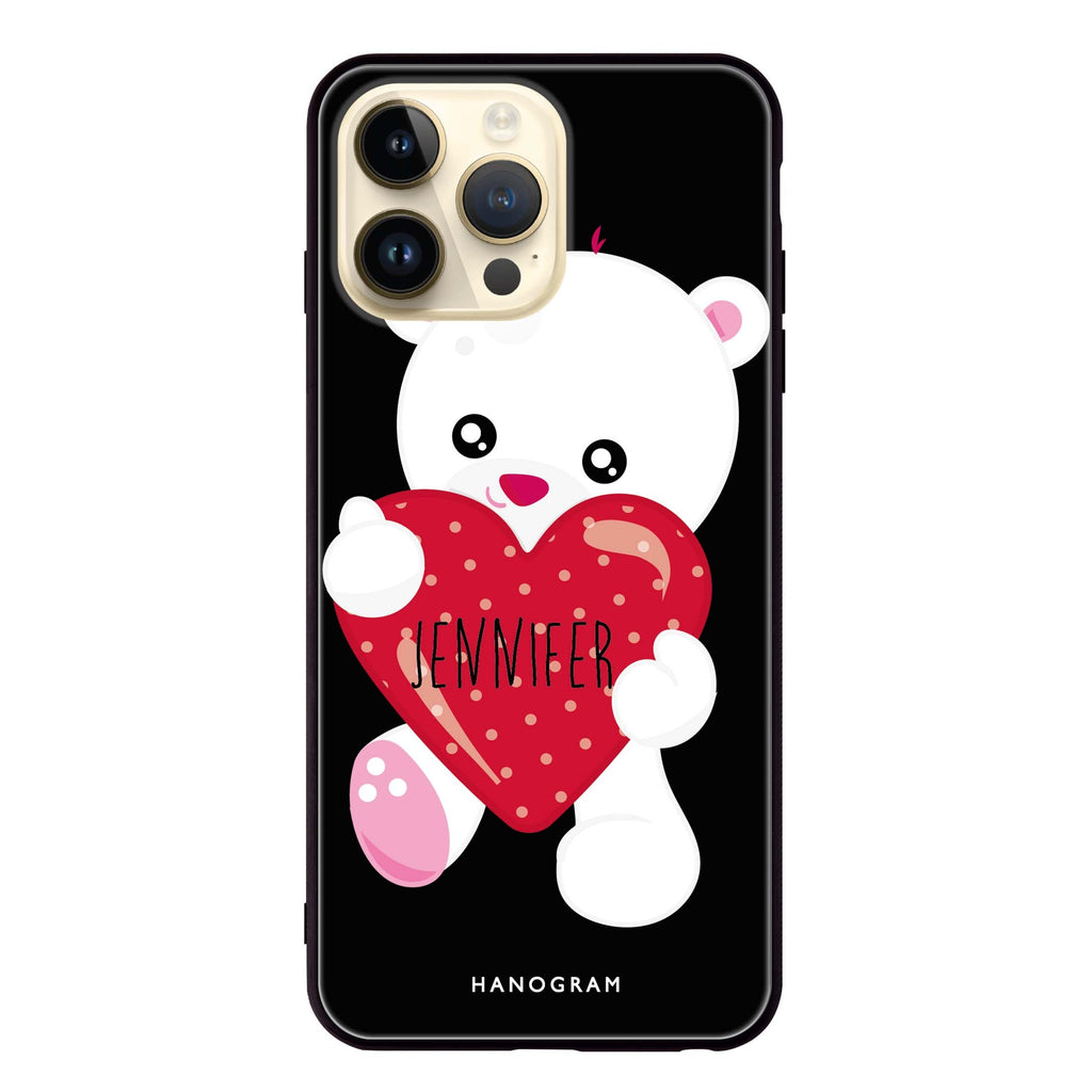 Lovely Bear iPhone 13 Pro Max Glass Case