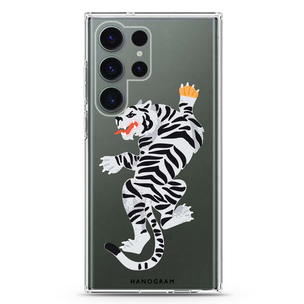 Tiger Samsung Galaxy S26/S25/S24/S23/S22 Ultra ultra clear case, transparent design, main view