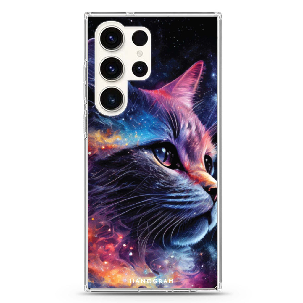 Galaxy Cat Samsung Galaxy S26/S25/S24/S23/S22 Ultra ultra clear case, transparent design, main view