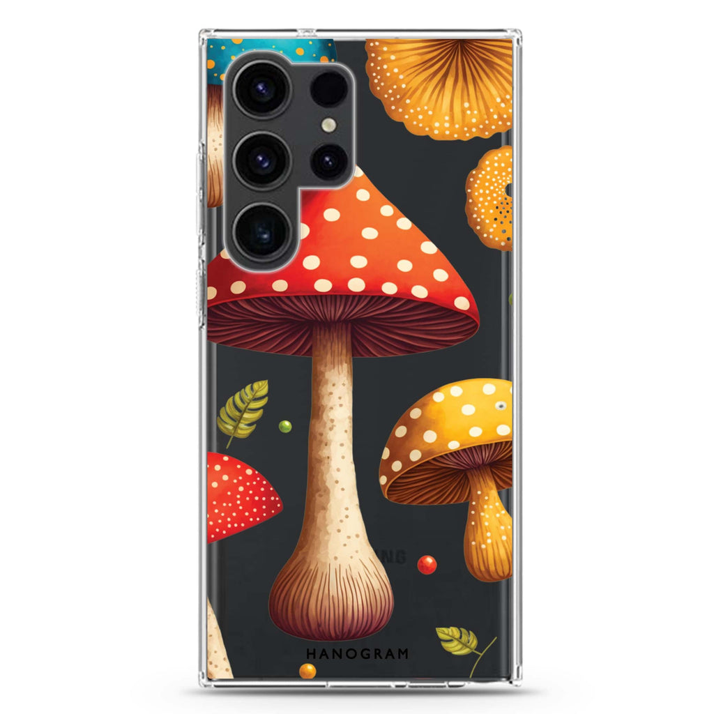 Mushroom Time Samsung Galaxy S26/S25/S24/S23/S22 Ultra ultra clear case, transparent design, main view