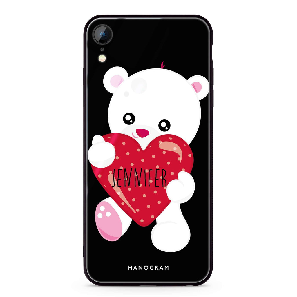 Lovely Bear iPhone XR Glass Case