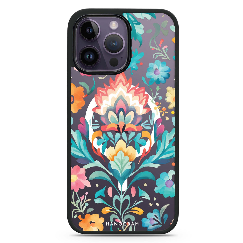 Watercolor Floral iPhone 14 Pro Max MagSafe Compatible Impact Guard Bumper Case